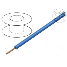 Cablu electric H05V2-K litat 0,75mm² 20AWG PVC albastru 300V/500V | Electronic-mag.ro | Componente Electronice