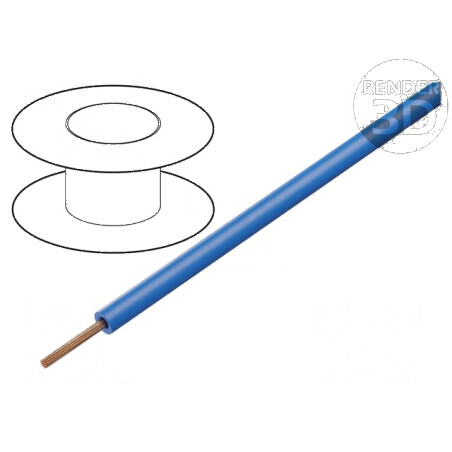 Cablu electric H05V2-K litat 0,75mm² 20AWG PVC albastru 300V/500V | Electronic-mag.ro | Componente Electronice