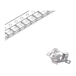 Clips pentru Baterii CR2020, CR2025, CR2032 - Nr. 1 SMT Bandă | Electronic-mag.ro | Componente Electronice