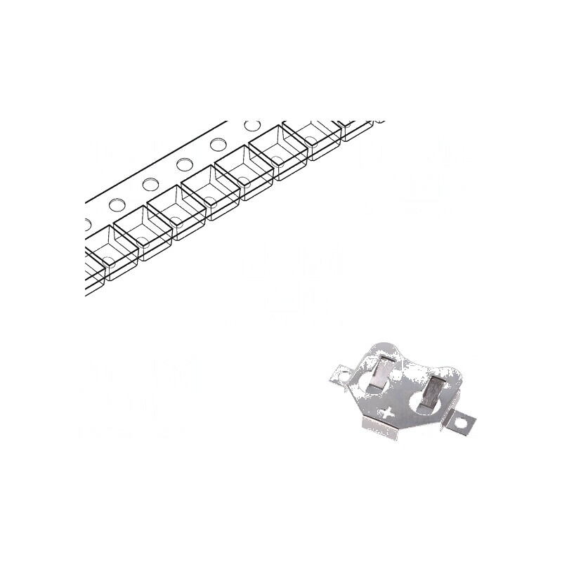 Clips pentru Baterii CR2020, CR2025, CR2032 - Nr. 1 SMT Bandă | Electronic-mag.ro | Componente Electronice