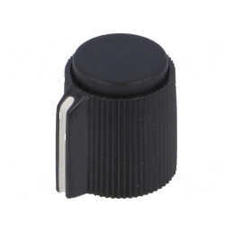 Buton Rotativ cu Indicator Plastic Negru Ø6,35mm, Dimensiuni Ø13x15mm | Electronic-mag.ro | Componente Electronice