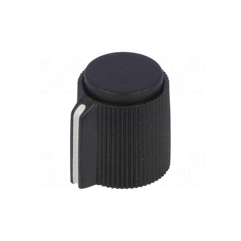 Buton Rotativ cu Indicator Plastic Negru Ø6,35mm, Dimensiuni Ø13x15mm | Electronic-mag.ro | Componente Electronice