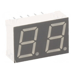 Afișaj LED cu 7 segmente de 10mm, 0,39, Galben-Verde, Nr. Car: 2 | Electronic-mag.ro | Componente Electronice