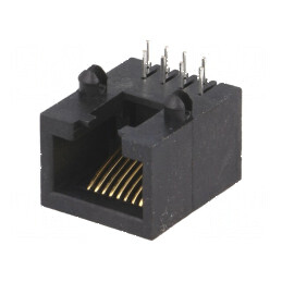 Conector RJ45 soclu 8p8c THT - PIN 8 pentru rețele de date | Electronic-mag.ro | Componente Electronice