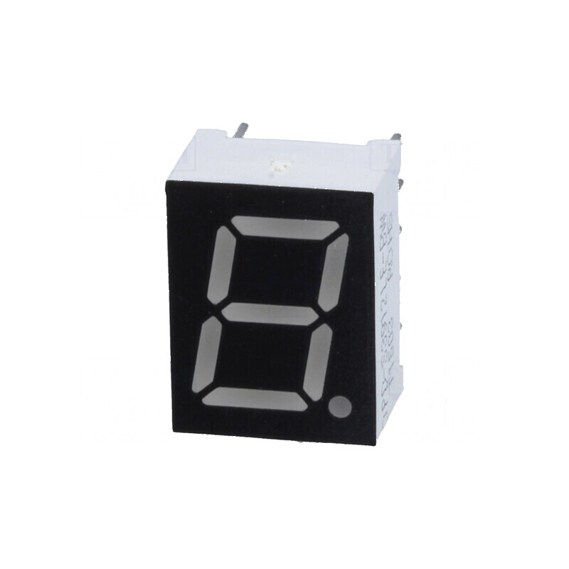 Afișaj LED cu 7 segmente 9,9mm, 0,39 Nr.car: 1, Roșie 40mcd - Display pentru Proiecte Electronice | Electronic-mag.ro | Componente Electronice