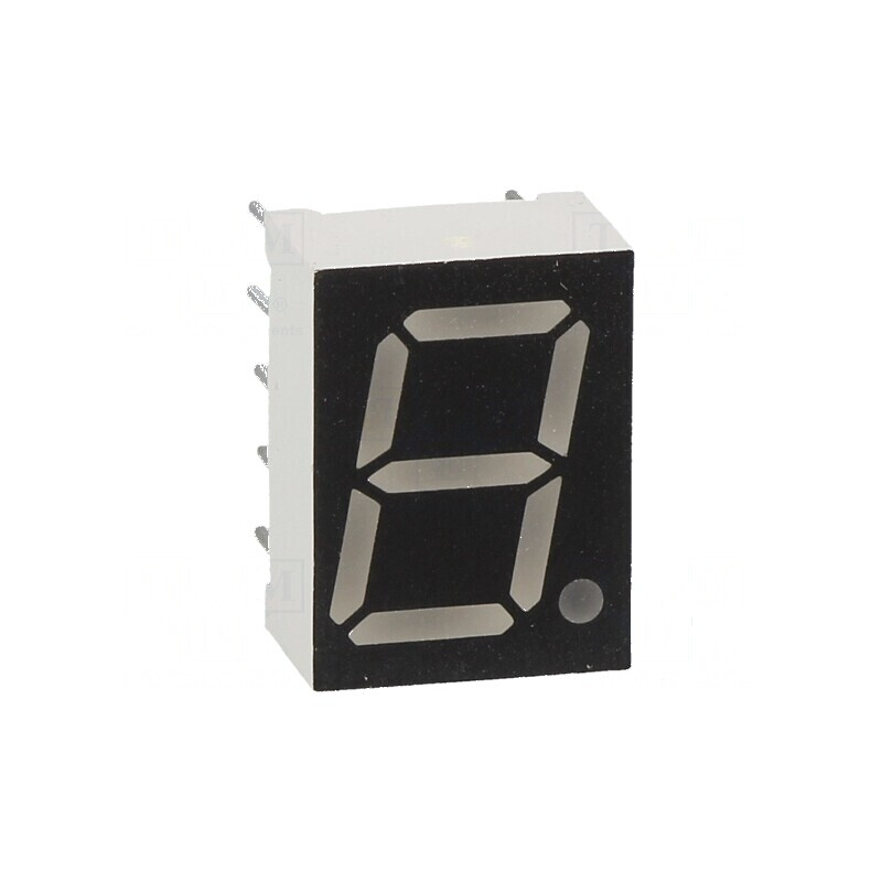 Afișaj LED cu 7 segmente 10,16mm, 0,4 Nr.car: 1, Roșie, 30mcd | Electronic-mag.ro | Componente Electronice