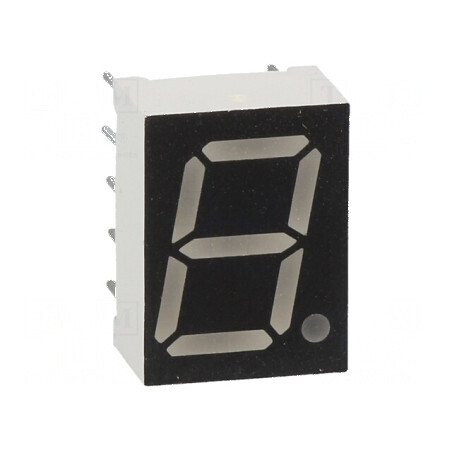Afișaj LED cu 7 segmente 10,16mm, 0,4 Nr.car: 1, Roșie, 30mcd | Electronic-mag.ro | Componente Electronice