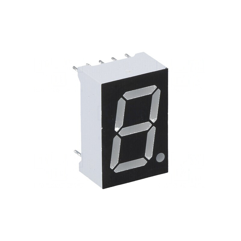 Afișaj LED cu 7 segmente, 14,2mm, 0,56, Număr car: 1, Verde, 8mcd | Electronic-mag.ro | Componente Electronice