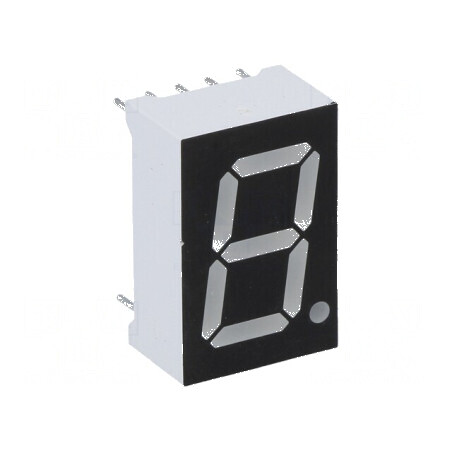 Afișaj LED cu 7 segmente, 14,2mm, 0,56, Număr car: 1, Verde, 8mcd | Electronic-mag.ro | Componente Electronice