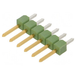 Conector AMPMODU MOD II, tată, 6 pini, THT, pentru şiruri pini | Electronic-mag.ro | Componente Electronice
