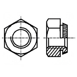 Piuliță Hexagonală M10 1.5 din Oțel Călit cu Acoperire Zincată, Înălțime 8mm | Electronic-mag.ro | Componente Electronice