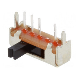 Comutator glisant Poz: 3 SP3T 0,1A/12VDC ON-ON-ON THT OS pentru aplicații electronice | Electronic-mag.ro | Componente Electronice