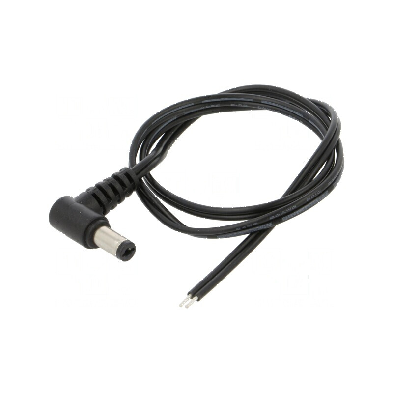 Cablu DC 5,5/2,1 mm cu mufă în unghi, 2x0,5mm², negru și gri | Electronic-mag.ro | Componente Electronice Cablu DC 5,5/2,1 mm cu mufă în unghi, 2x0,5mm², negru și gri | Electronic-mag.ro | Componente Electronice