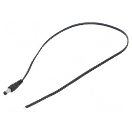 Cablu DC 5,5/2,1 mm Mufă Dreaptă 2x0,5mm² Negru/Gri 0,5m | Electronic-mag.ro | Componente Electronice