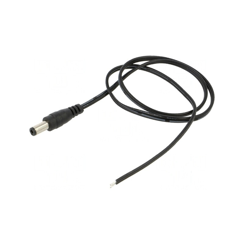 Cablu DC 5,5/2,5mm cu mufe drepte, 2x0,5mm², lungime 0,5m, negru și gri | Electronic-mag.ro | Componente Electronice Cablu DC 5,5/2,5mm cu mufe drepte, 2x0,5mm², lungime 0,5m, negru și gri | Electronic-mag.ro | Componente Electronice