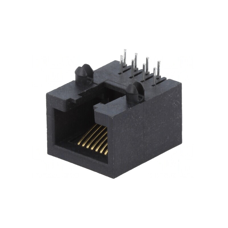 Conector RJ45 Soclu PIN 8 Cat 5 THT în Unghi 8p8c | Electronic-mag.ro | Componente Electronice