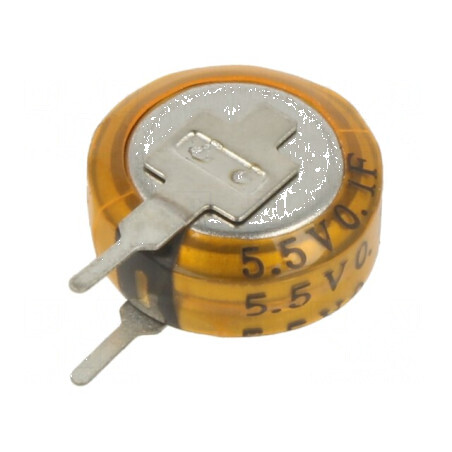 Supercondensator THT 100mF 5,5VDC Ø12x4,8mm pentru aplicații electrice avansate | Electronic-mag.ro | Componente Electronice