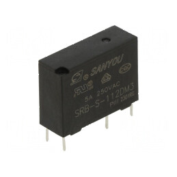 Releu electromagnetic SPST-NO cu contacte max 5A 5A/277VAC - SRB | Electronic-mag.ro | Componente Electronice