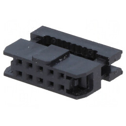 Conector IDC Mufă Mamă 10 PIN Fără Presarea Cablului - Conectori Electrice Profesionale | Electronic-mag.ro | Componente Electronice