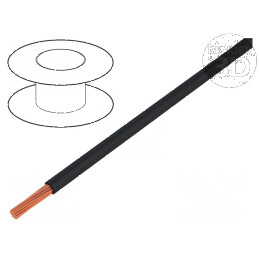 Cablu electric H05V2-K litat 0,75mm² 20AWG PVC negru, 300V/500V | Electronic-mag.ro | Componente Electronice