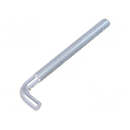 Cârlig drept din oțel zincat, 100mm lungime totală, filet de 78mm | Electronic-mag.ro | Componente Electronice
