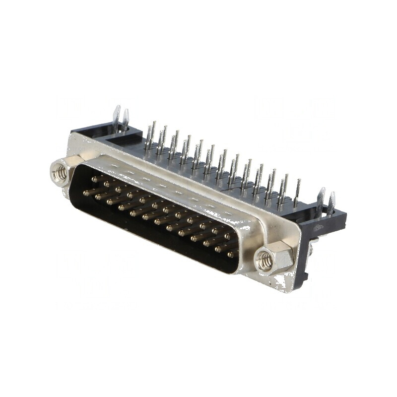 Conector D-Sub 25 PIN Tată, Soclu în Unghi de 90°, THT UNC 4-40, 5A, 15mΩ | Electronic-mag.ro | Componente Electronice Conector D-Sub 25 PIN Tată, Soclu în Unghi de 90°, THT UNC 4-40, 5A, 15mΩ | Electronic-mag.ro | Componente Electronice