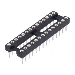 Soclu pentru circuite integrate DIP28, Raster 2,54mm, THT - Precizie în montaj | Electronic-mag.ro | Componente Electronice