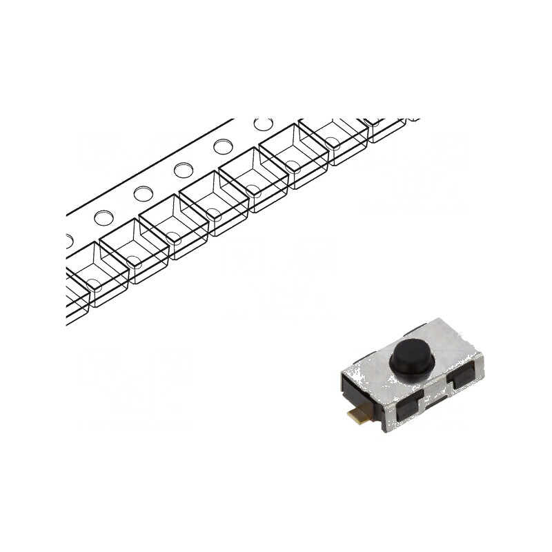 Microîntrerupător TACT SPST-NO 0,05A/32VDC SMT 4,5N, Poz. 2 - Comutator Compact pentru Circuit Electric | Electronic-mag.ro | Componente Electronice