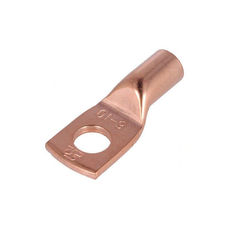Vârf inelar tubular M6 10mm² cu cablu crimpat, lungime 21,5mm, cupru | Electronic-mag.ro | Componente Electronice Vârf inelar tubular M6 10mm² cu cablu crimpat, lungime 21,5mm, cupru | Electronic-mag.ro | Componente Electronice