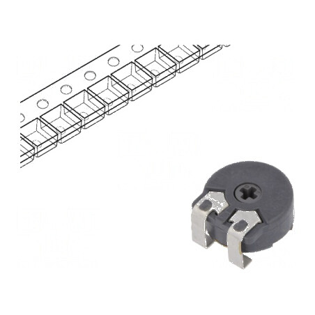 Potențiometru de montare unică orizontal, 100kΩ, 150mW - Componentă electronică ajustabilă | Electronic-mag.ro | Componente Electronice