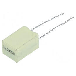 Condensator poliester 2.2uF 30VAC 50VDC 5mm ±10% THT R82 - Component electronic de înaltă calitate | Electronic-mag.ro | Componente Electronice