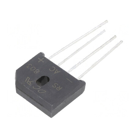 Punte redresoare monofazată Urmax 200V, 8A, 175A Ifsm, model plată | Electronic-mag.ro | Componente Electronice