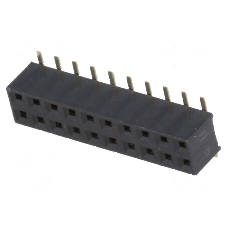 Conector şiruri pini soclu mamă PIN 20 verticale 2mm SMT - Componentă electronică pentru montaj pe suprafaţă | Electronic-mag.ro | Componente Electronice