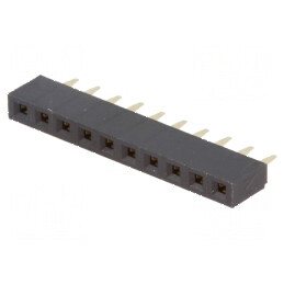 Conector şiruri pini soclu mamă 10 pini 2,54mm THT 1x10 - Componentă electronică de calitate | Electronic-mag.ro | Componente Electronice