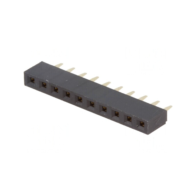 Conector şiruri pini soclu mamă 10 pini 2,54mm THT 1x10 - Componentă electronică de calitate | Electronic-mag.ro | Componente Electronice