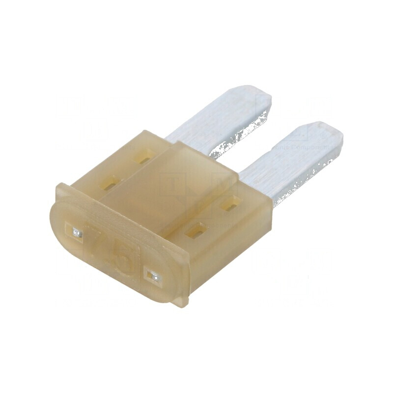 Siguranță Auto 7,5A 32VDC, 11mm, Aliaj de Staniu - Protecție Electrică pentru Vehicule | Electronic-mag.ro | Componente Electronice