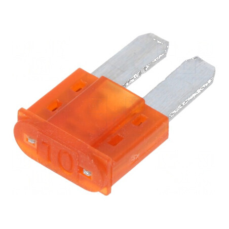 Siguranţă auto 10A 32VDC 11mm din aliaj de staniu - Componentă electrică de calitate | Electronic-mag.ro | Componente Electronice