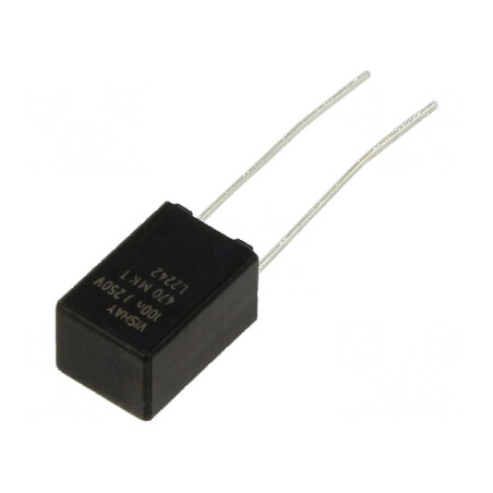 Condensator poliester 100nF 160VAC 250VDC 5mm ±5% THT - Componentă electronică de calitate | Electronic-mag.ro | Componente Electronice