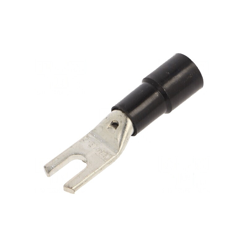 Furcă M5 Crimpată pe Cablu Izolată Neagră Ø 5,3mm 16mm² | Electronic-mag.ro | Componente Electronice Furcă M5 Crimpată pe Cablu Izolată Neagră Ø 5,3mm 16mm² | Electronic-mag.ro | Componente Electronice