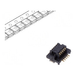 Conector PCB-PCB PIN 10, 0.5mm, H 2.15mm, BergStak, Temperaturi -40° până la 125°C | Electronic-mag.ro | Componente Electronice