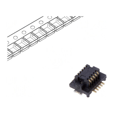 Conector PCB-PCB PIN 10, 0.5mm, H 2.15mm, BergStak, Temperaturi -40° până la 125°C | Electronic-mag.ro | Componente Electronice