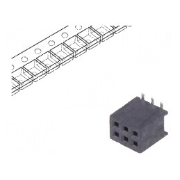 Conector Minitek127® mamă PIN 6 verticale - Şiruri pini soclu de înaltă calitate | Electronic-mag.ro | Componente Electronice