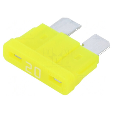 Siguranţă auto 20A 32VDC, 19,3mm, aliaj de staniu - componentă electrică de înaltă calitate | Electronic-mag.ro | Componente Electronice