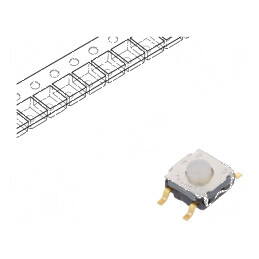 Microîntrerupător TACT SPST-NO 0,05A/32VDC SMT, Poz: 2, Fără Componentă Adiacentă | Electronic-mag.ro | Componente Electronice