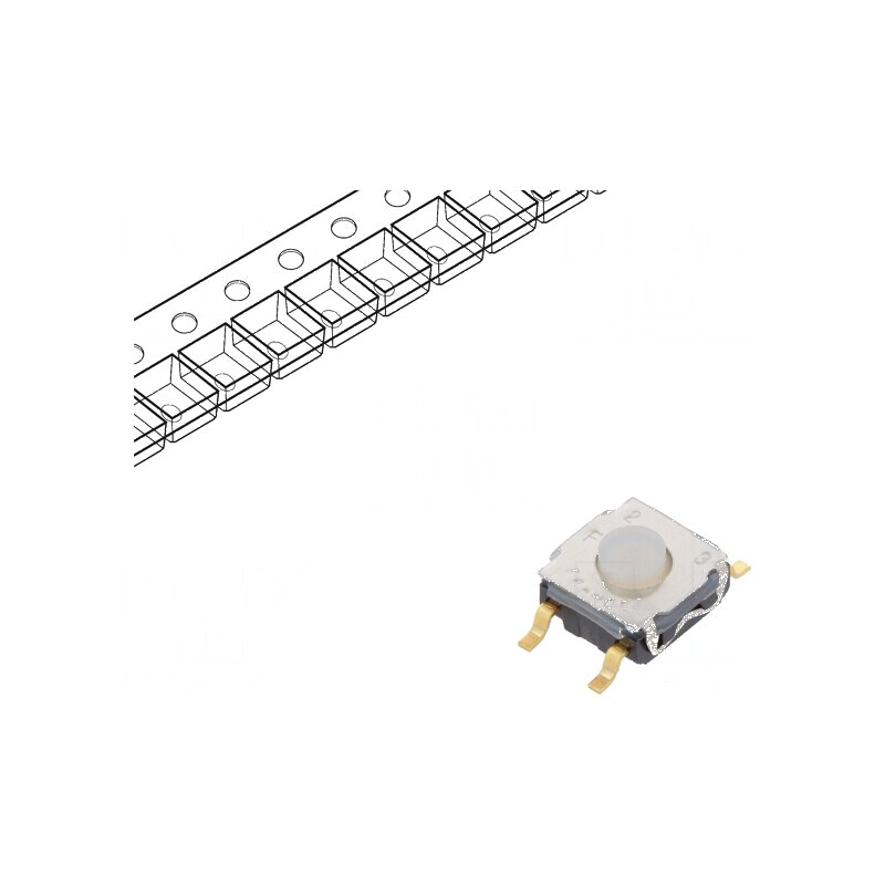 Microîntrerupător TACT SPST-NO 0,05A/32VDC SMT, Poz: 2, Fără Componentă Adiacentă | Electronic-mag.ro | Componente Electronice
