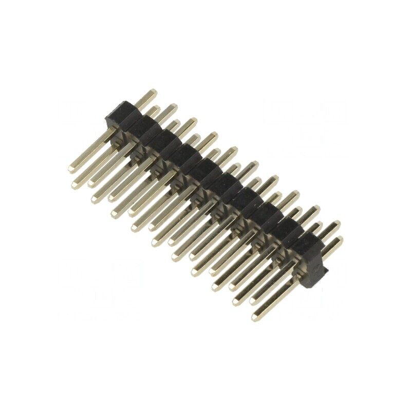 Conector șiruri pini tată 2,54mm, 20 pini, THT, aurit | Electronic-mag.ro | Componente Electronice