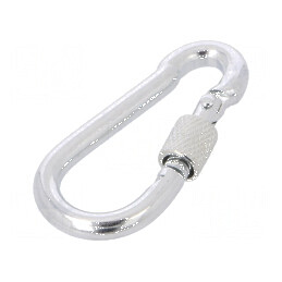 Carabină din oțel zincat pentru cabluri, lungime 60mm, diametru 6mm cu protecție | Electronic-mag.ro | Componente Electronice