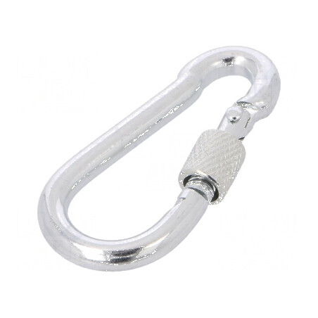 Carabină din oțel zincat pentru cabluri, lungime 60mm, diametru 6mm cu protecție | Electronic-mag.ro | Componente Electronice