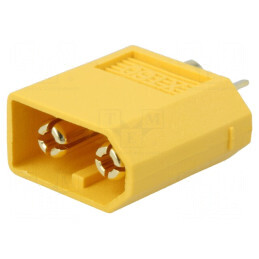 Conector Alimentare DC Mufă XT60 Tată cu 2 PIN pentru Cablu de Lipire | Electronic-mag.ro | Componente Electronice