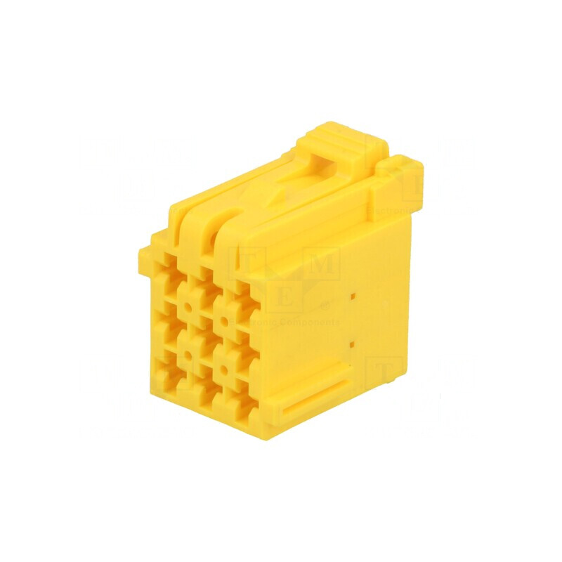 Conector cablu-cablu mufă mamă JPT PIN 9 galbenă - accesorii electrice profesionale | Electronic-mag.ro | Componente Electronice